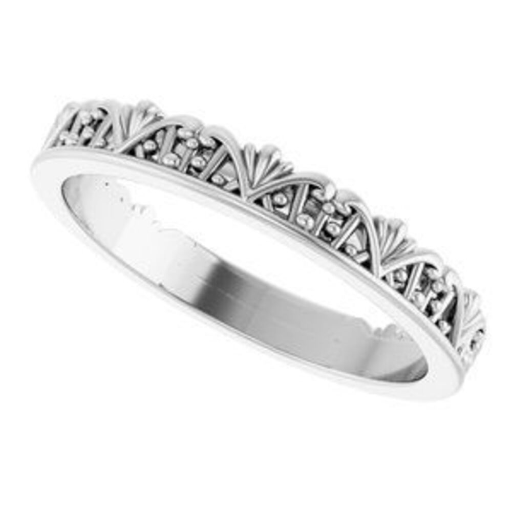Sterling Silver Stackable Crown Ring - image 5